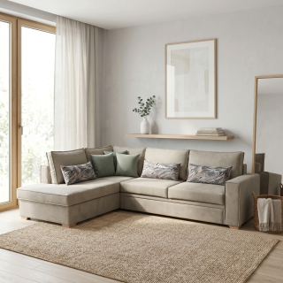 Καναπές Κρεβάτι Nest 300x200 - Γωνιακός με Συρόμενο Μηχανισμό | Custom Sofa