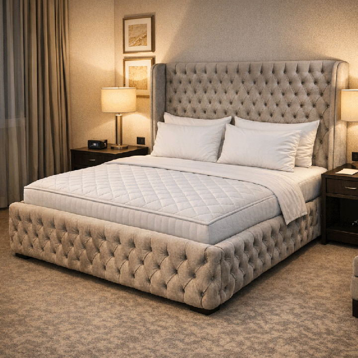 Καπιτονέ Κρεβάτι Custom – Φτιαγμένο στα Μέτρα σας